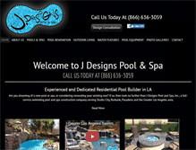 Tablet Screenshot of jdesignspoolandspa.com